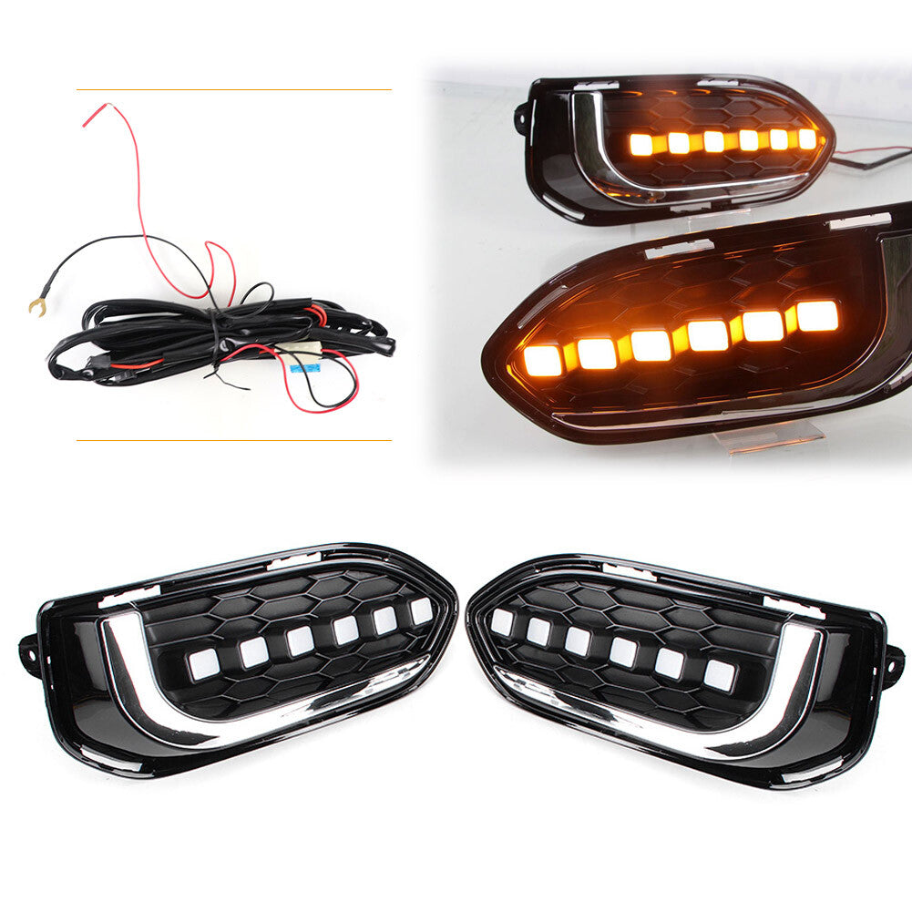 2x LED DRL Daytime Running Light Fit for Honda Fit/Jazz 2018-20 Q