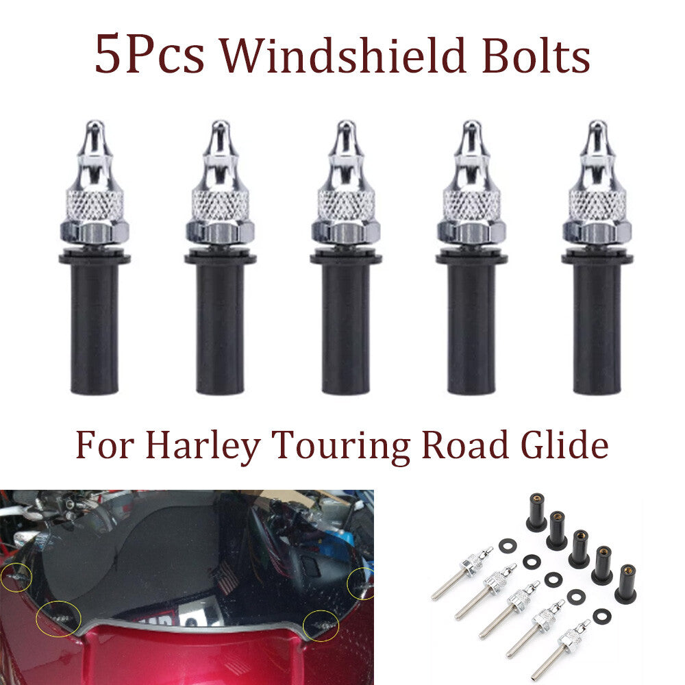 5-piece windshield well nuts and bolts for Harley Touring Road Glide model screw hardware - n
