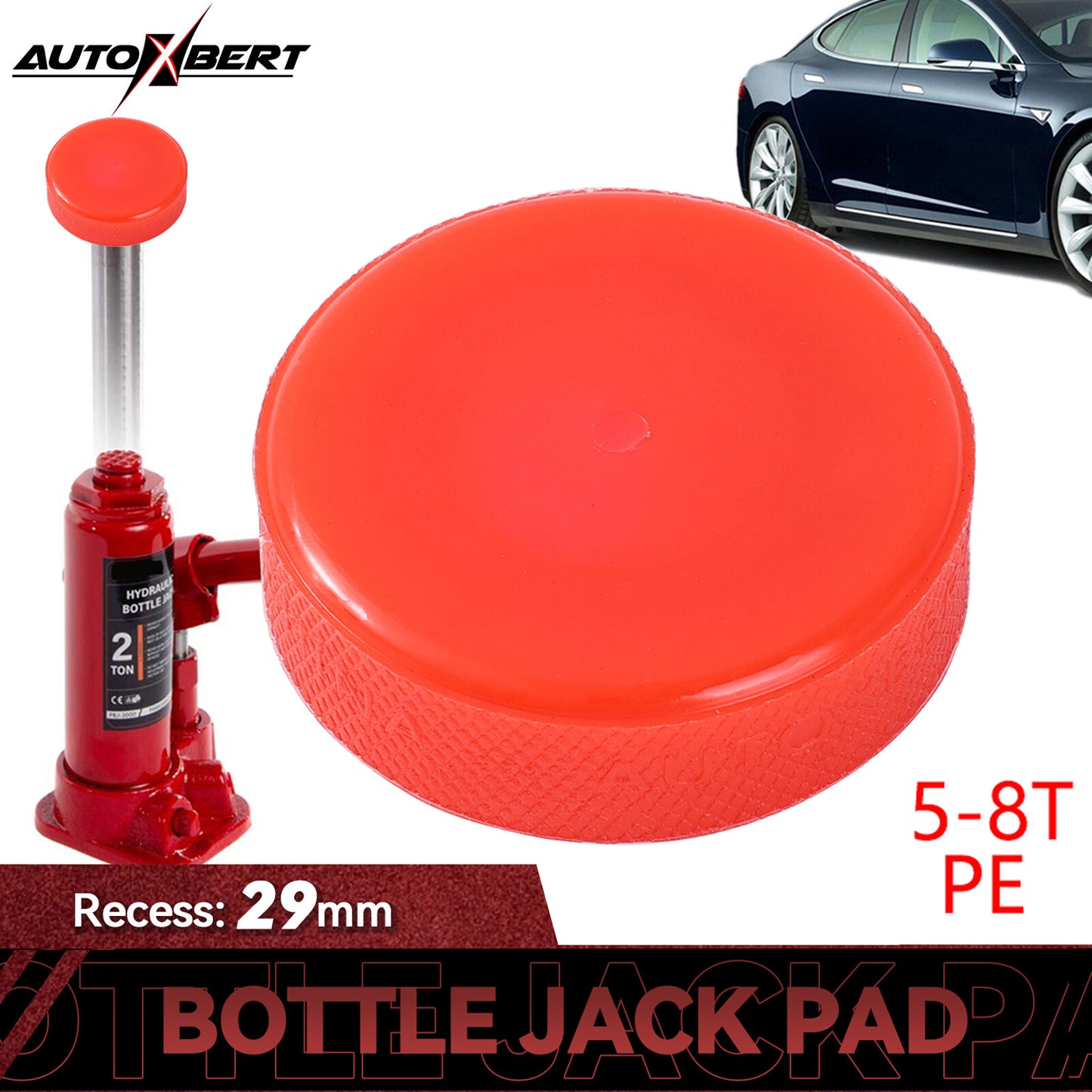 Bottle Jack 5T Jacking Polyethylene Protection Pad 29mm Dia Blind Hole On Bottom