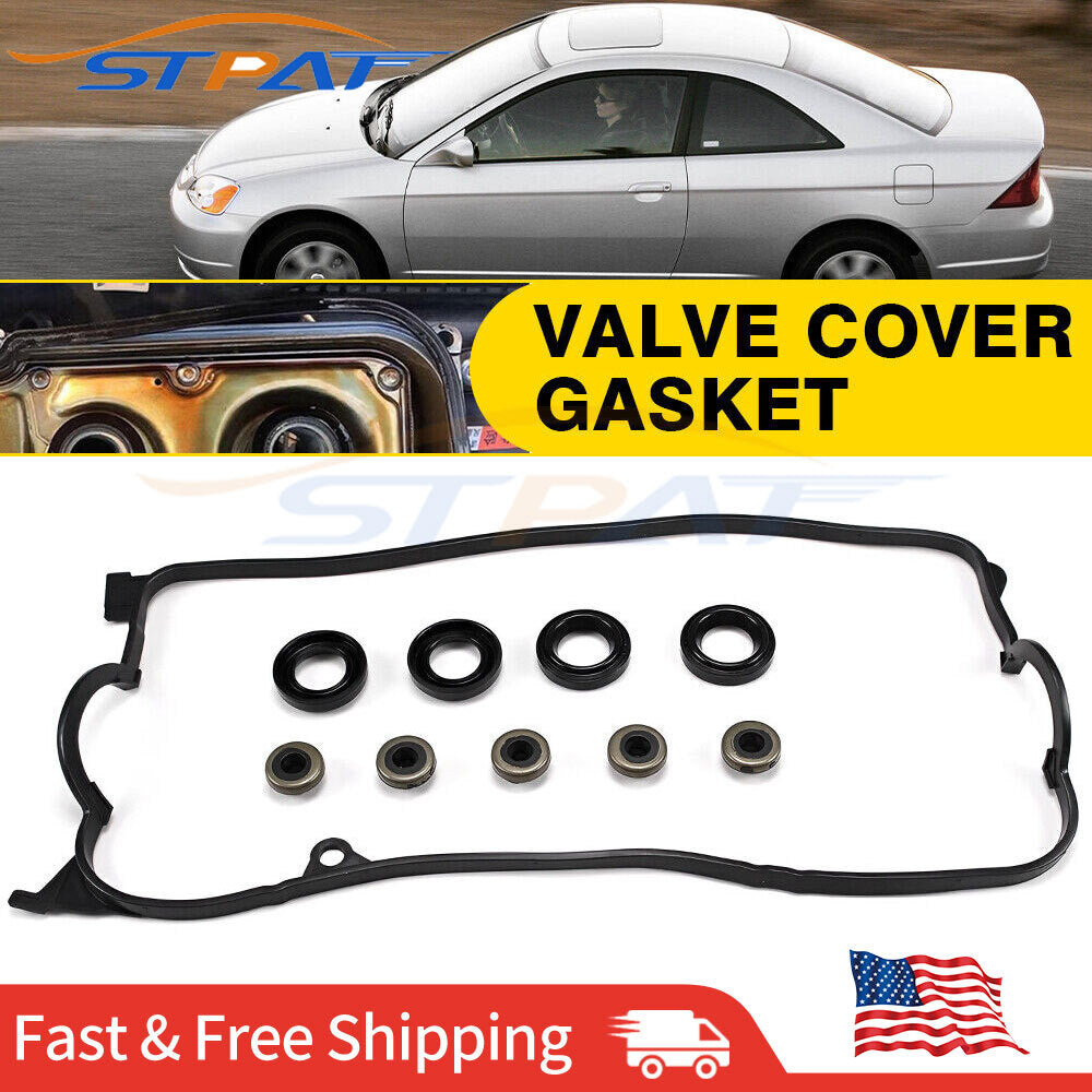 Engine Valve Cover Gasket Set for Honda for Civic 2001-2005 1.7L L4 1668cc 1700cc