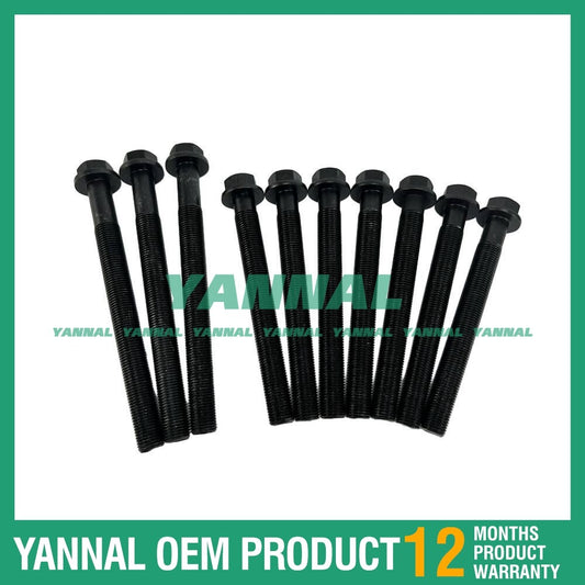 1 set of cylinder head bolts 3218A011 3218A012 225-5502, suitable for Caterpillar 3054C C4.4-