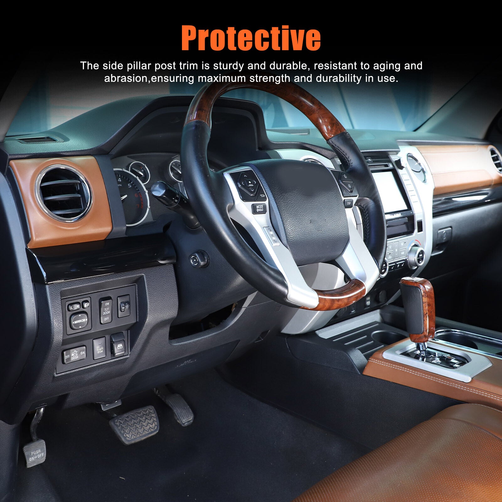 3-Piece Gloss Black Interior Dashboard Cover for Tendera 2014-2021 n