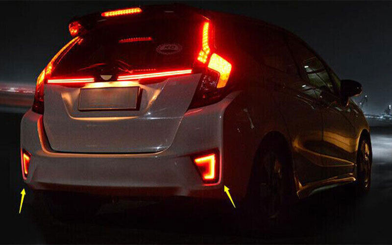 Fit for Honda Fit Jazz GK5 14-2016 Led Rear Bumper Fog Light Reflector Reversing n