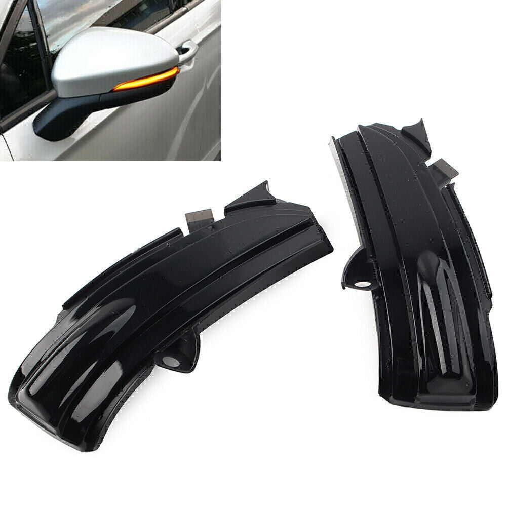 2x Dynamic LED Smoke Turn Signal Light Mirror Indicator for Ford Mondeo 14-2018