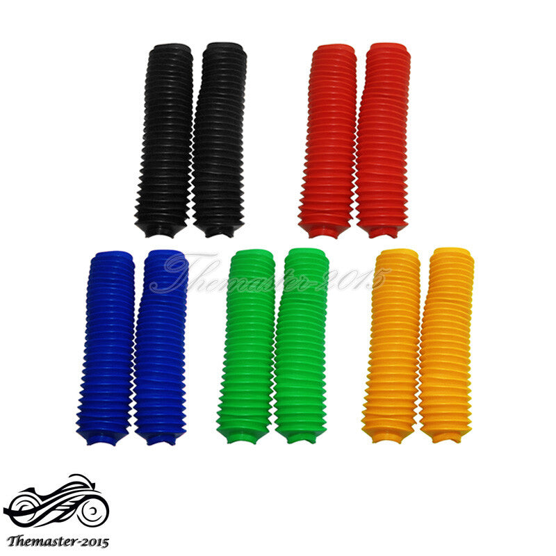 340mm Front Fork Boots Shock Covers Protector Rubber Dust Gator Guard Gaiters Q