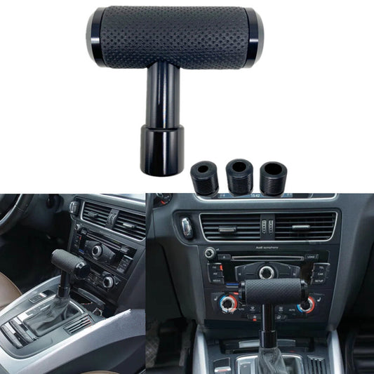 Car Universal Leather Style Aircraft Joystick Shift Knob T Type Shift Lever Knob