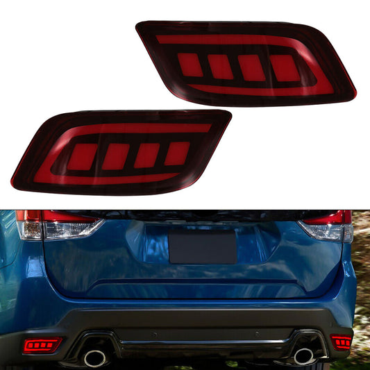 LED Rear Bumper Reflector Tail Signal Lights Fit for for Subaru Forester 2019-2023 v