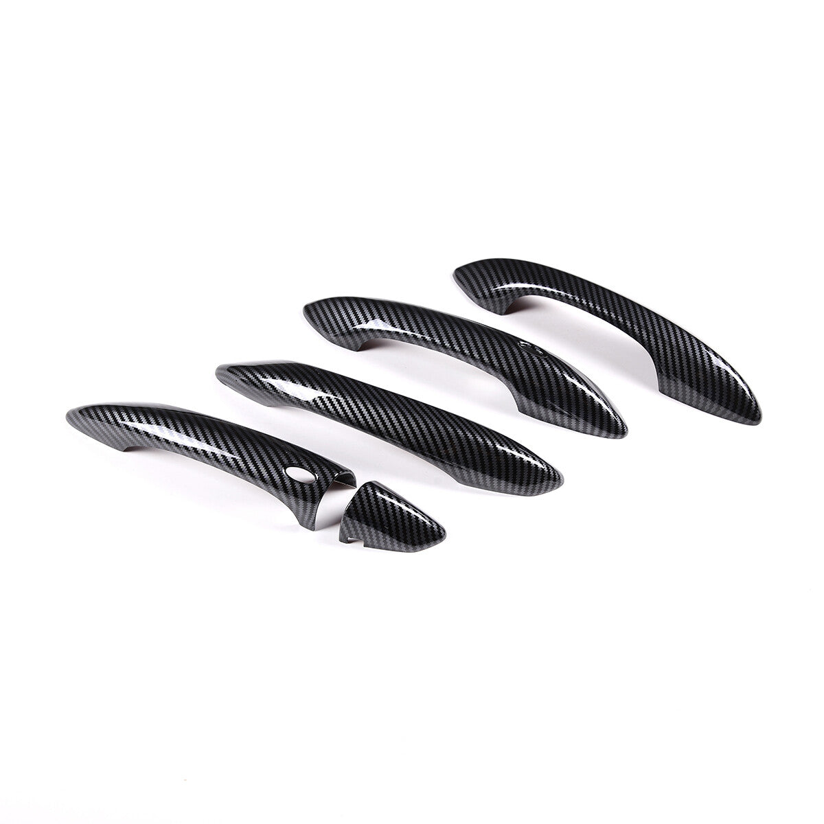 For the 2022 for Hyundai Santa Cruz - 24 Carbon ABS Side Mirrors + for Smart Door Handle Covers