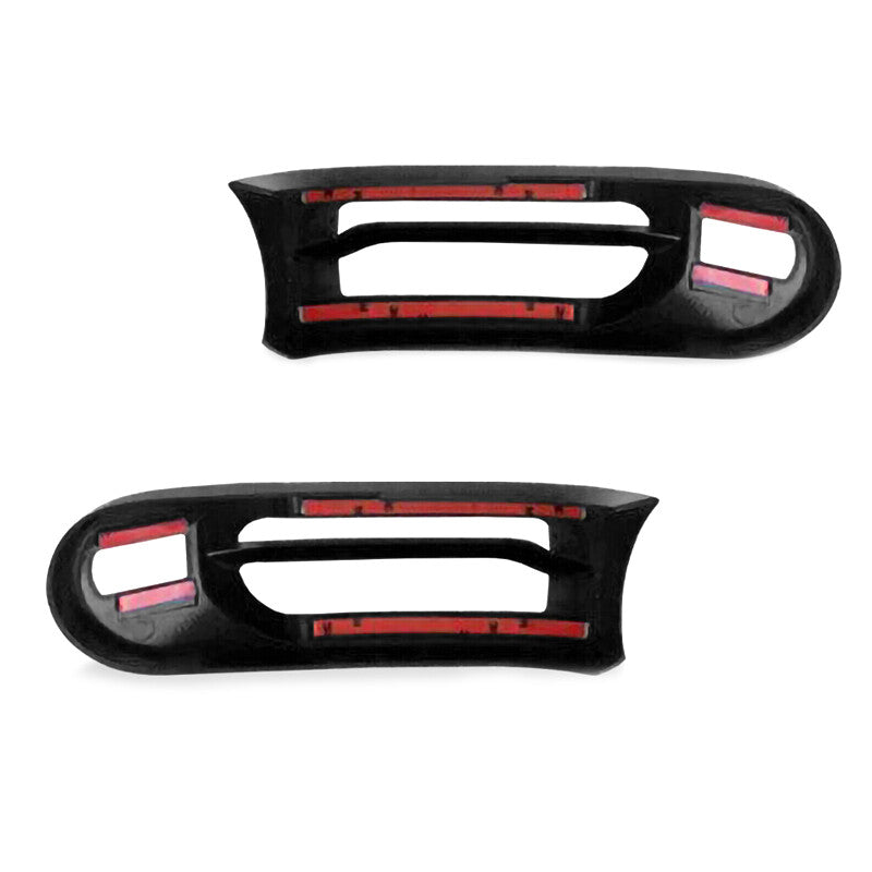 Matte black front fog light and bumper cover trim for 2007-2014 for Toyota FJ Cruiser