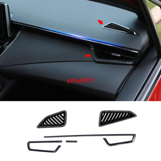 for Toyota for Corolla 2020-2023 Carbon Fiber ABS Front Air Vent Outlet Cover Trims