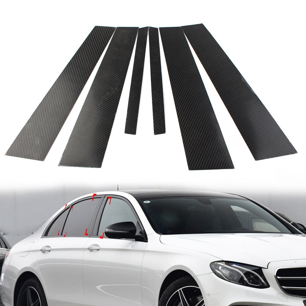 Exterior Door Window B Pillar Post Cover Trim for Mercedes-Benz E Class 2017-19