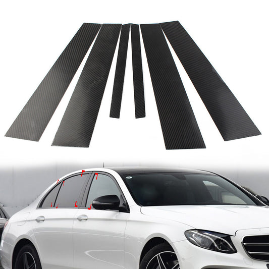 Exterior Door Window B Pillar Post Cover Trim for Mercedes-Benz E Class 2017-19
