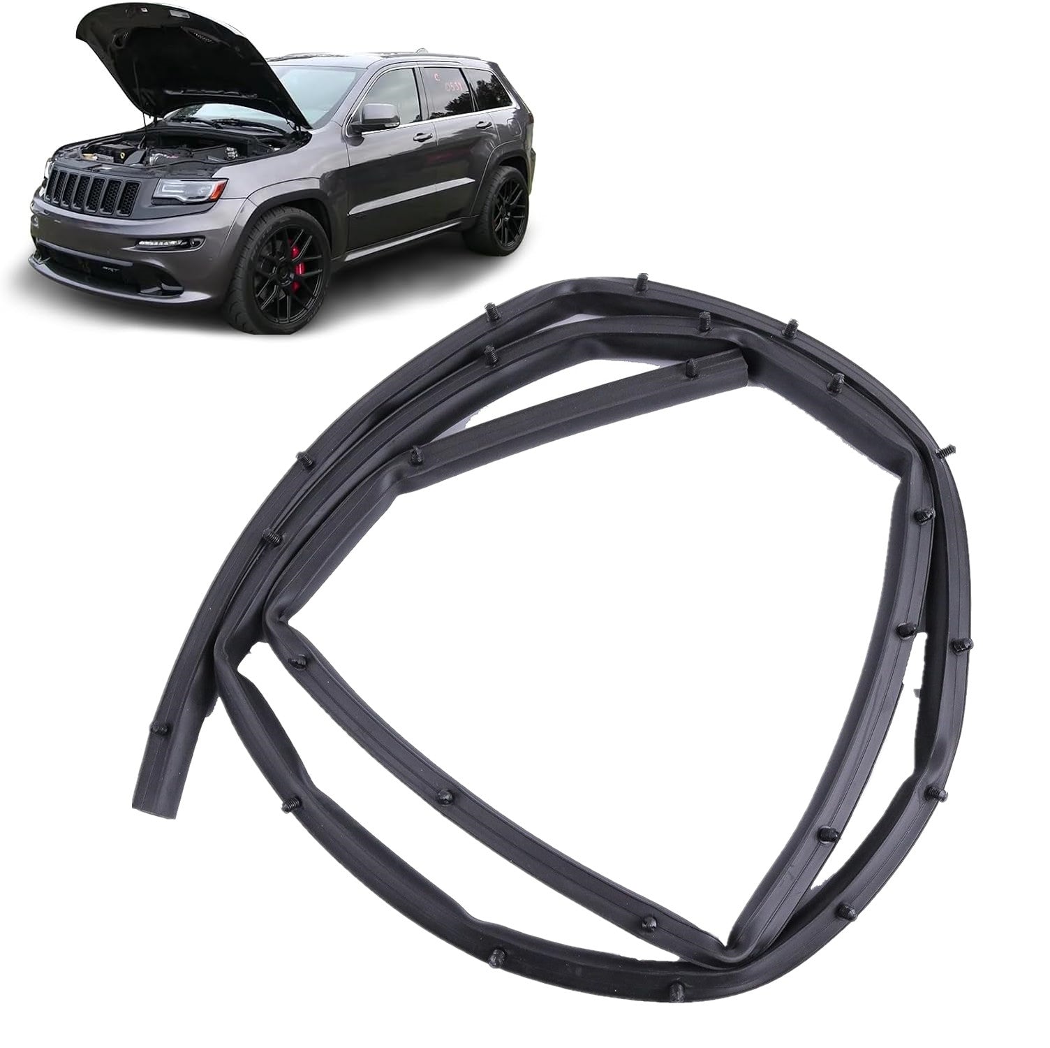 Rubber Front Hood Seal Weatherstrip For 2011-2020 Grand Cherokee for Dodge Durango