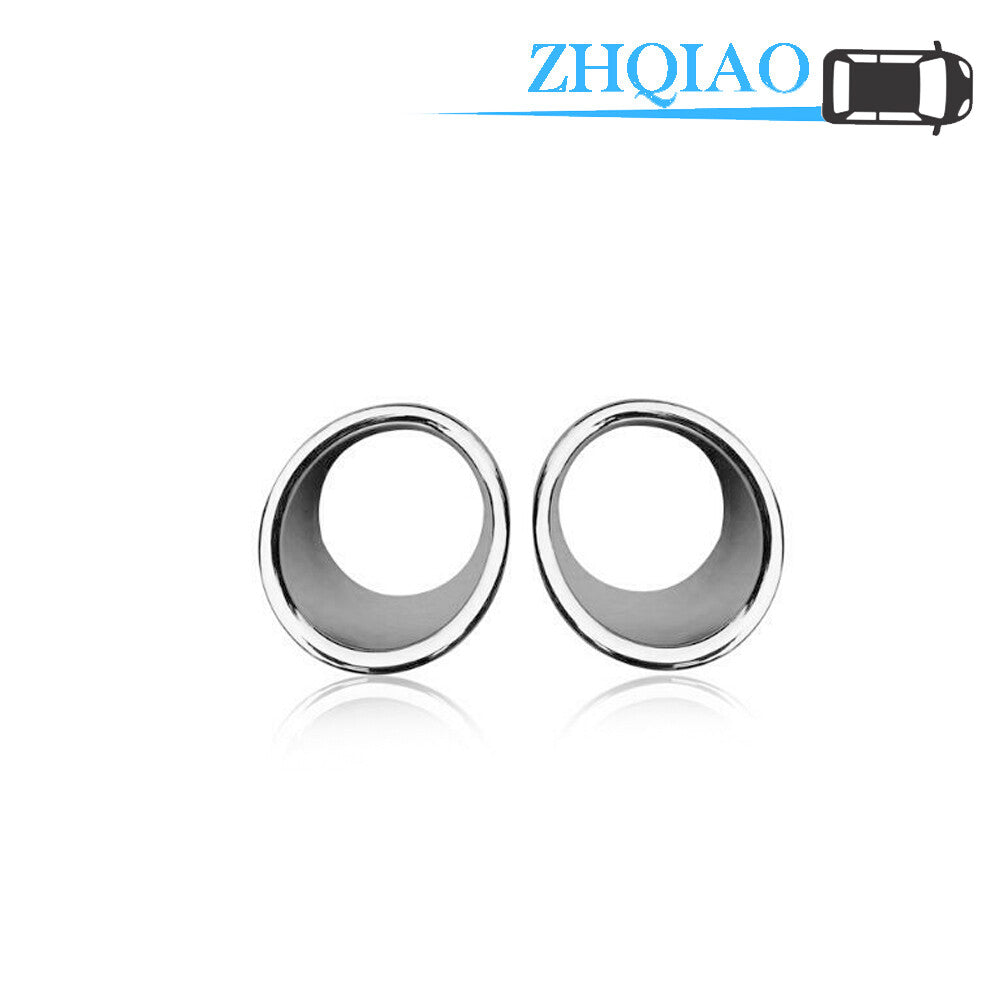 2PCS Circle Chrome ABS Front Fog Light Lamp Cover Trim Fit for Toyota RAV4 2019-2020