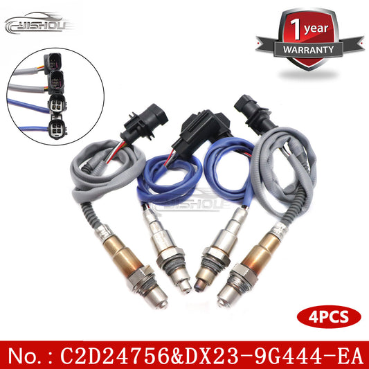 4-pack O2 oxygen sensors C2D24756 DX23-9G444-EA suitable for Jaguar F, XF, XJ 3.0L models.