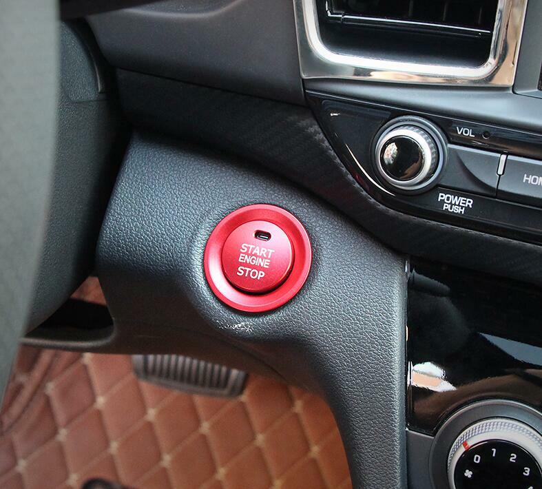 Red engine start/stop switch button cover trim suitable for Hyundai for Elantra 2017 - 2020