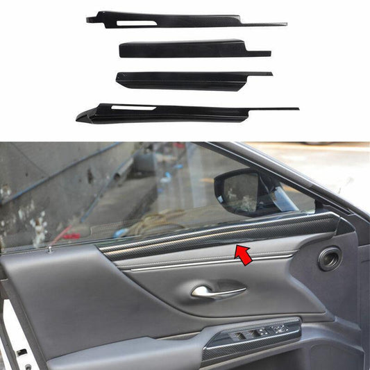 Carbon Fiber Inner Door Panel Strip Trim 4pcs for Lexus ES250 300h 350 2019-2023