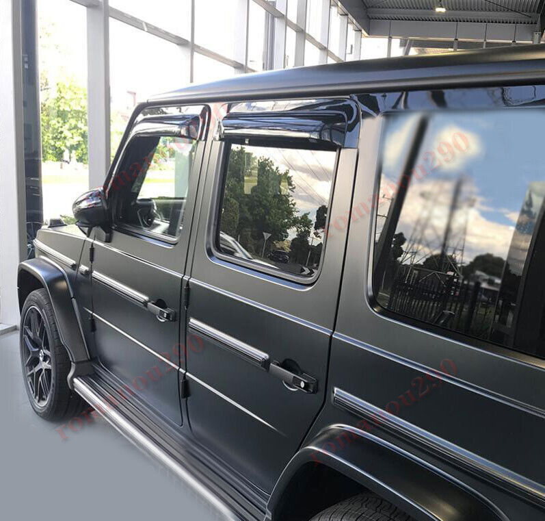 for Benz G-Class 2019-24 Black Window Visor Vent Sun Shade Rain Guard Door Visor