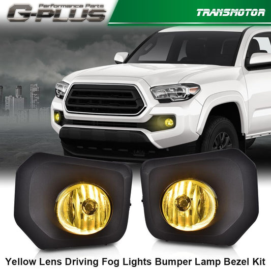 Fits 2016 - 2020 for Tacoma Bumper Driving Fog Light with Bezel + Switch - v