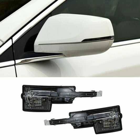 2x Sequential Amber LED Side Mirror Turn Signal Light for Cadillac XTS 13-18 AT