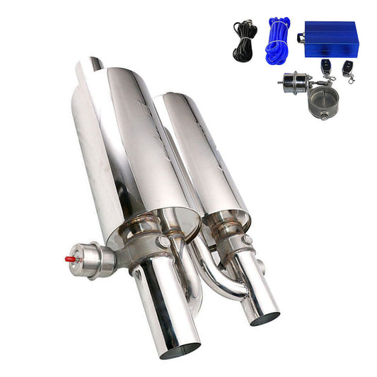 Pair 3 Adjust The Sound Muffler W/ Exhaust Valve Outlet 6.72 Body 640mm Lengt