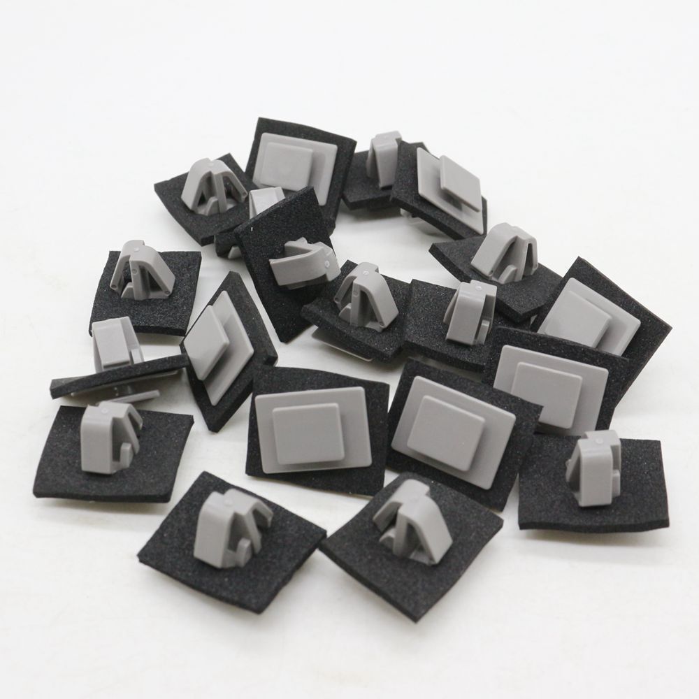 10-pack for Fiat 0713286636 Black/Grey Decorative Panel Clip-Push Fixture Fasteners