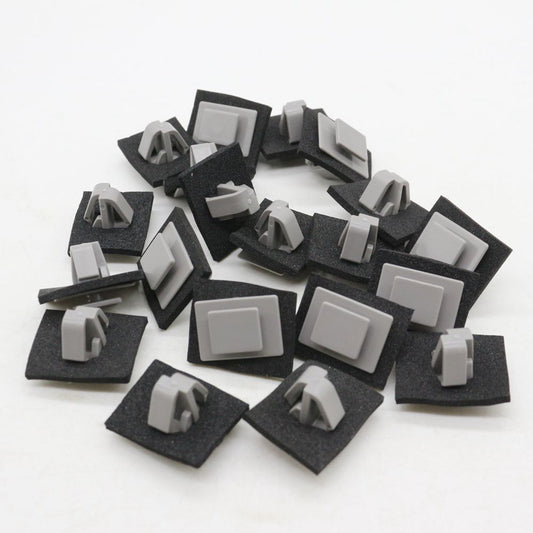 10-pack for Fiat 0713286636 Black/Grey Decorative Panel Clip-Push Fixture Fasteners