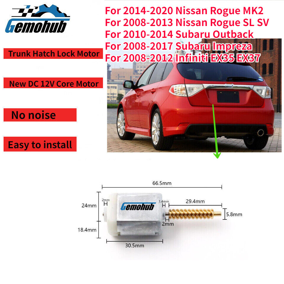 CAR TRUNK LOCK MOTOR for Nissan Rogue for Subaru Outback Impreza for Infiniti EX35 EX37