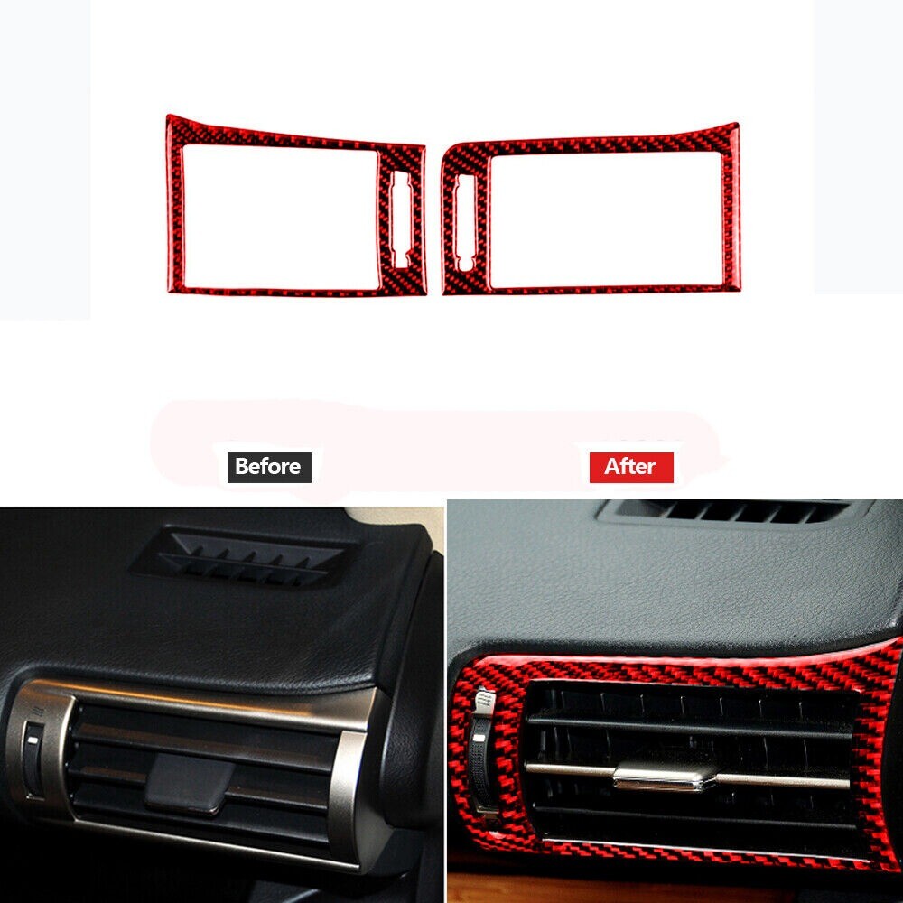 Carbon Fiber Side Air Vent Outlet Trim Cover for Lexus IS250 IS350 2014-2018 New n
