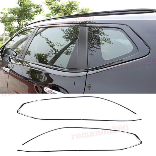 for Nissan Rogue 2014-2020 Steel Black Window Frame Strip Cover Trim Decoration