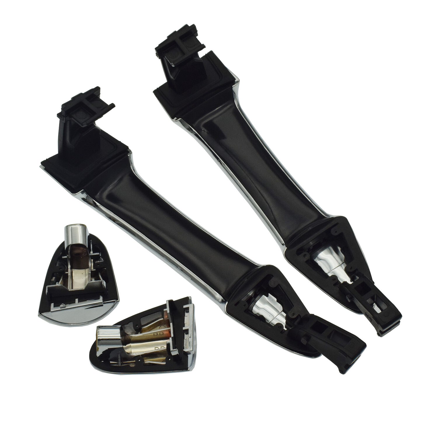 Left rear and right exterior door handle chrome pair fit for Kia Picanto 2011 - 2016- v