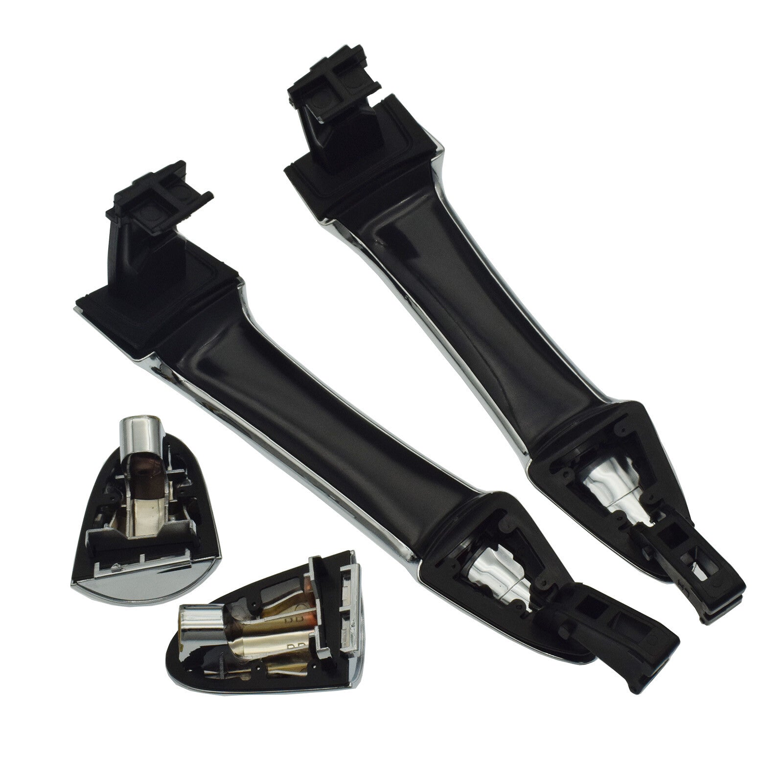 Left rear and right exterior door handle chrome pair fit for Kia Picanto 2011 - 2016- v