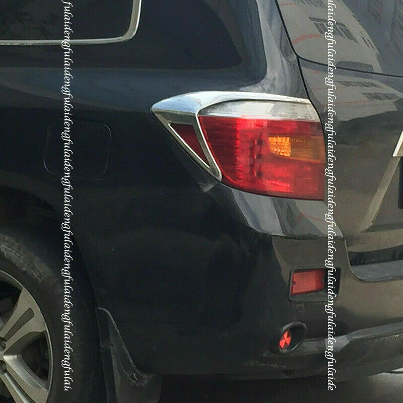 2X for Toyota Highlander 2008-2010 Chrome Rear TailLight Lamp Eyelids Cover Trim