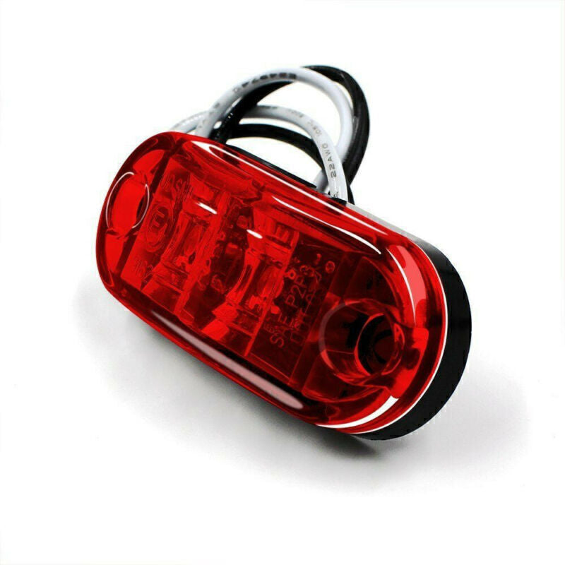 Red 2 LED Side Marker Lights Clearance for Camper Trailer Truck Lamp 12V-24V