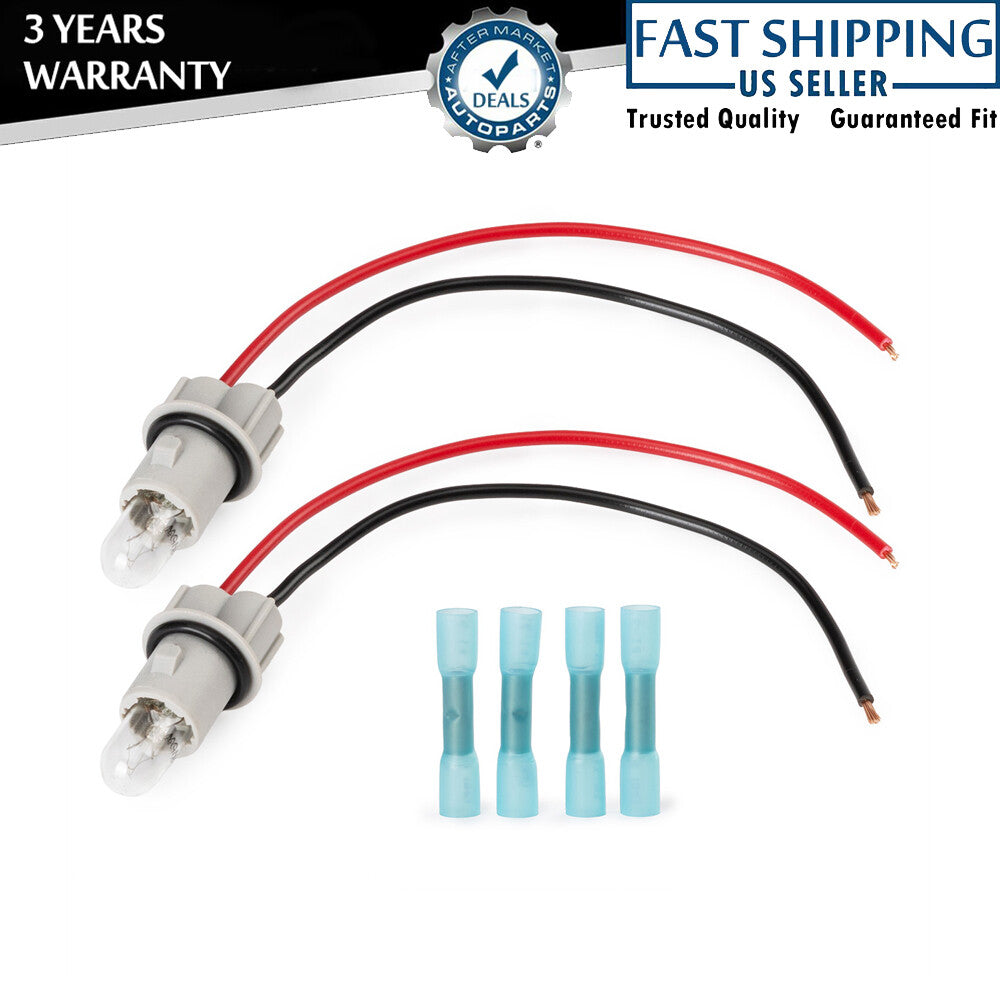 2X Side Marker Lamp Light Bulb Socket Wire Harness for Mercedes CL-CLass W215