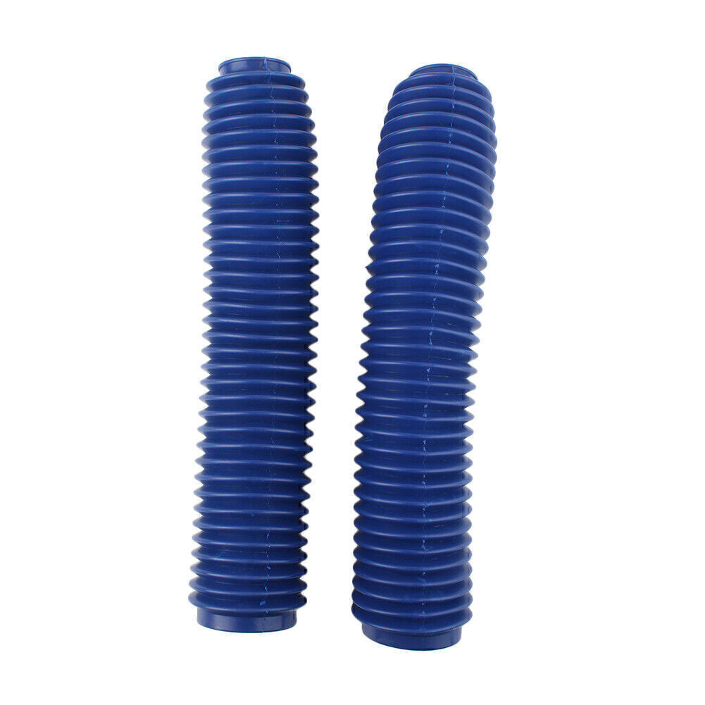 2x 360MM Fork Dust Covers Gaiters Boots Shock Fit Motorcycle Dirt Bike Blue