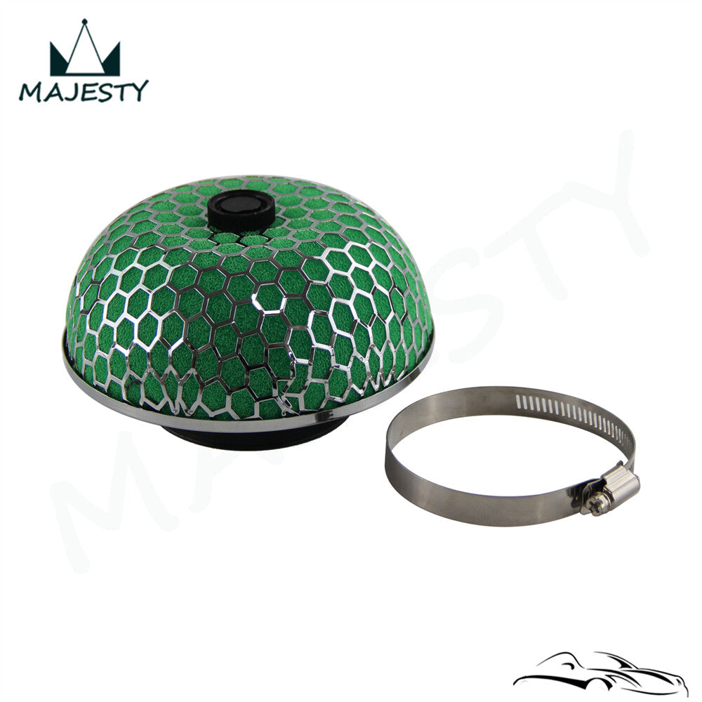 Universal 3 76MM Mushroom Mesh Turbo/Cold/Short for Ram Air Intake Filter Green