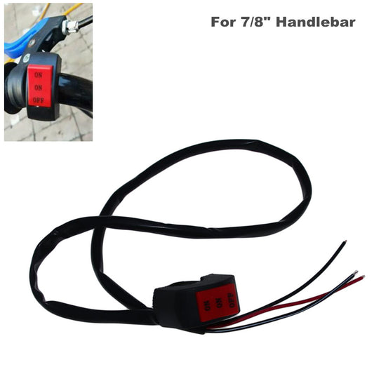 7/8-inch waterproof LED light strip switch for motorcycles and all-terrain vehicles, headlight and fog light switch - n