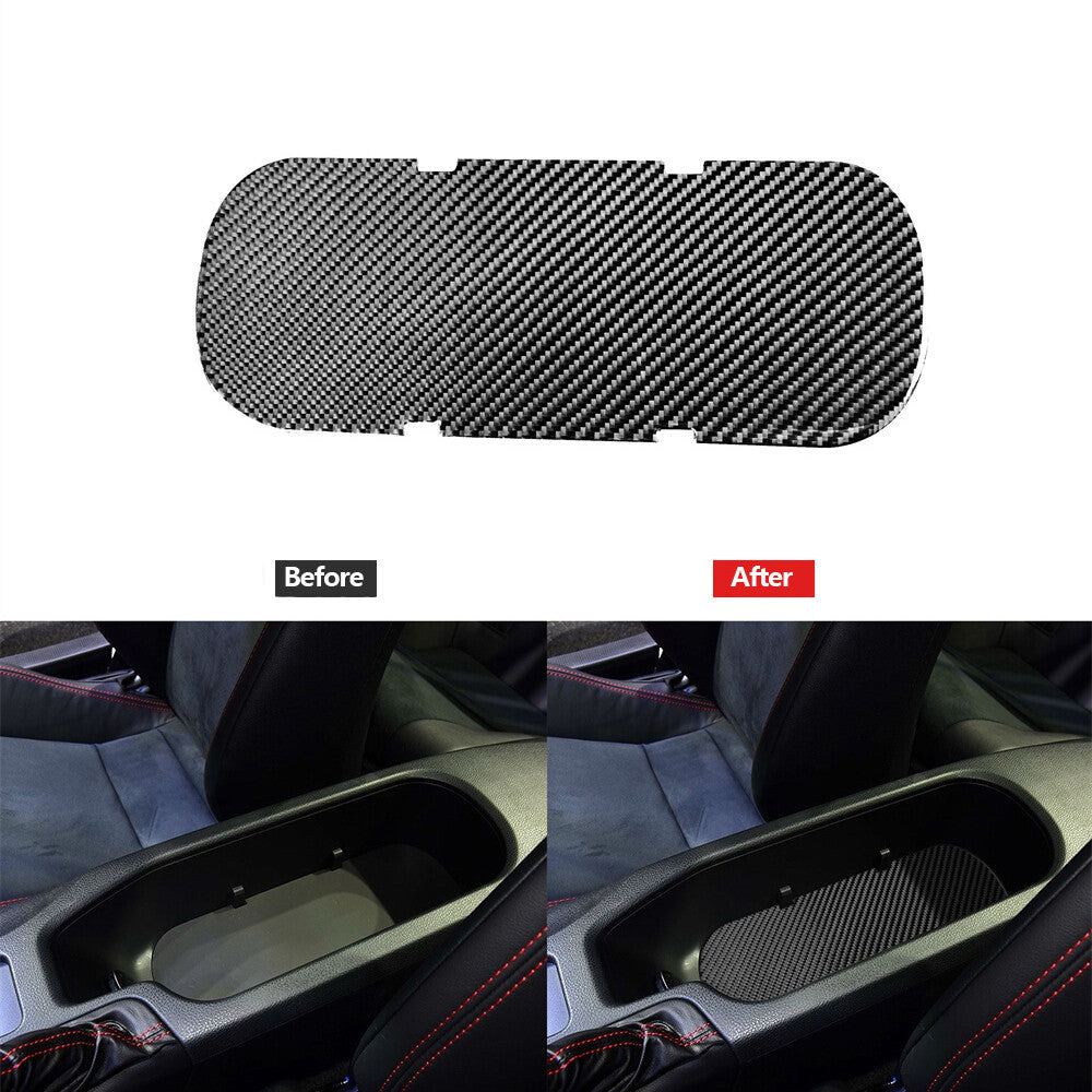 3x Carbon Fiber for Co -pilot Storage Box Cover Trim For 6 E63 E64 2004-10 v