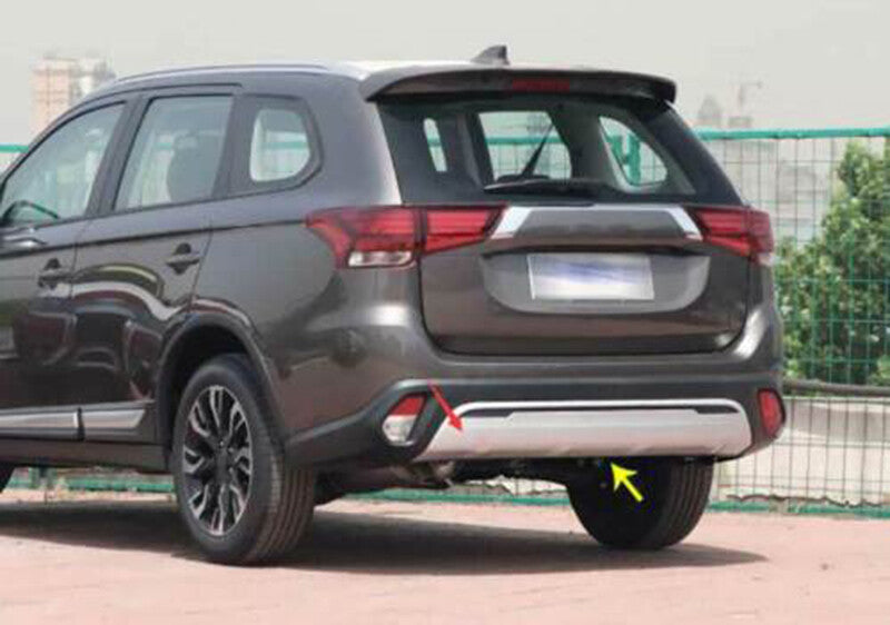 for Mitsubishi Outlander 2019-2020 Silver Rear Bumper Lip Spoiler Splitter Guard