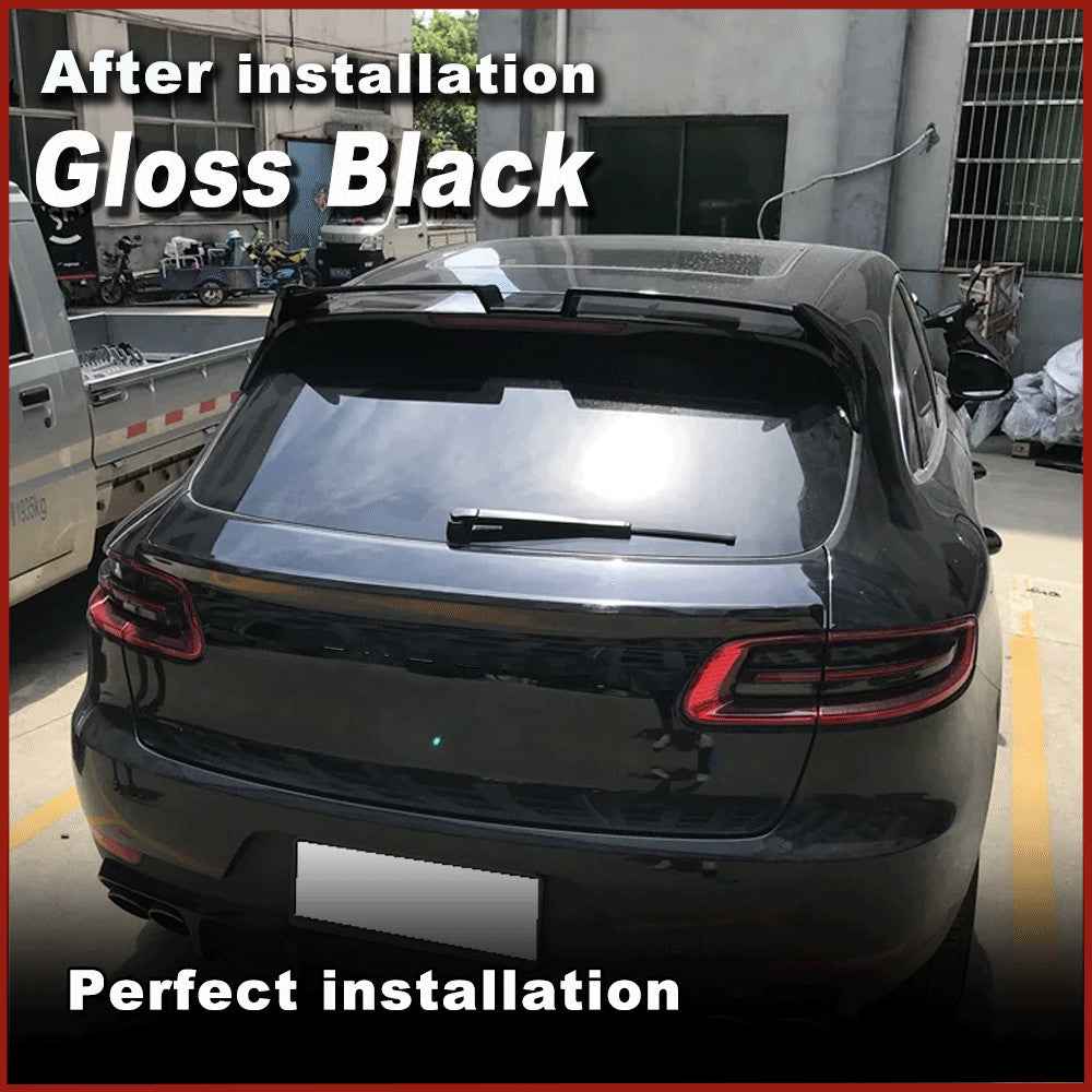 for Porsche Macan 95B SUV 2014-20 Gloss Black Rear Roof Spoiler Top Window Wings