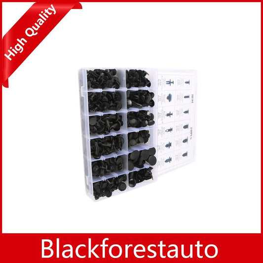 240pcs Car Body Plastic Push Pin Rivet Fasteners Trim Panel Moulding Clips Black