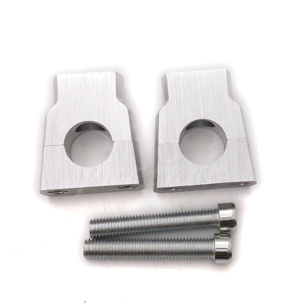 7/8â€?22mm Silver CNC Aluminium Handle Bar Mount Adapter Risers Clamp For ATV Q