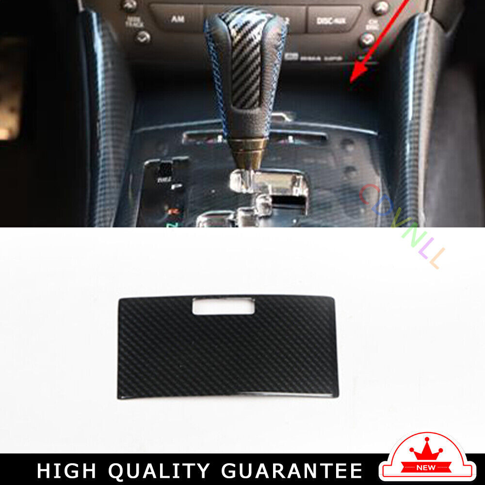 Inner Console Storage Box Cover Trim for Lexus IS 2006-2011 Black Carbon Fiber