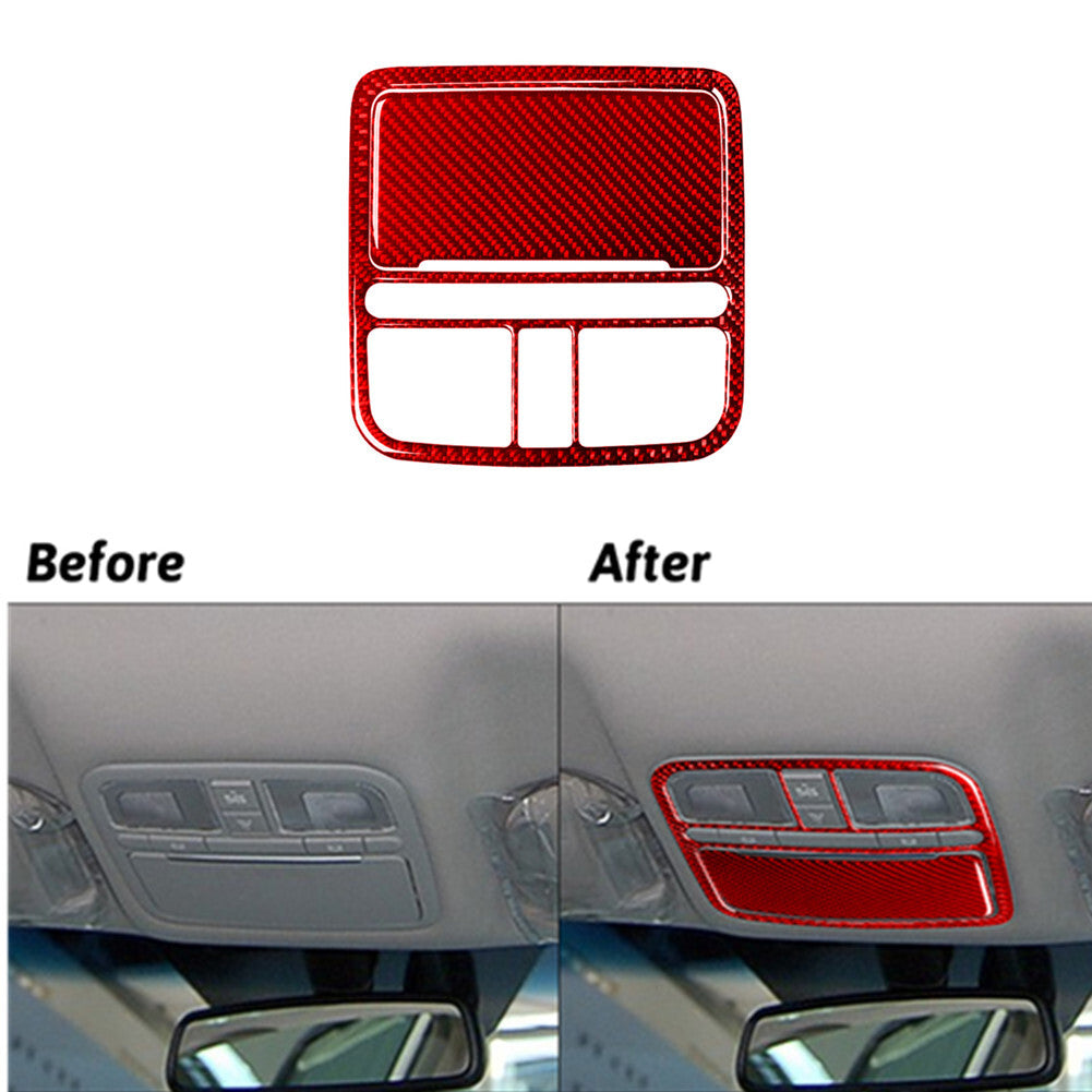 8Pcs Carbon Fiber Center Console Panel Cover Trim For Sonic 2012-2016 v