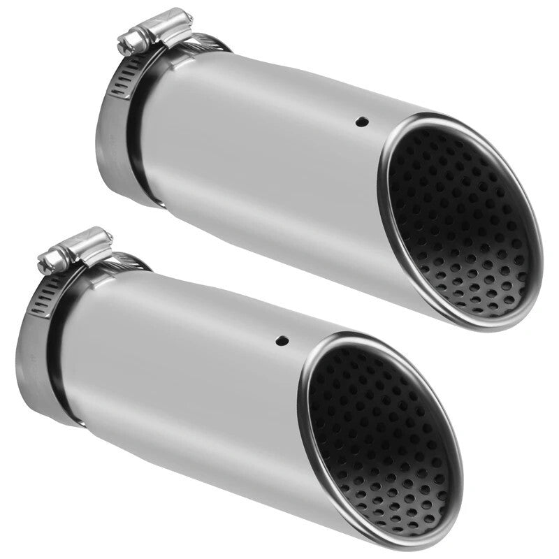 2x Car Exhaust Muffler Tip Stainless Steel Pipe Chrome Modified for Benz C180