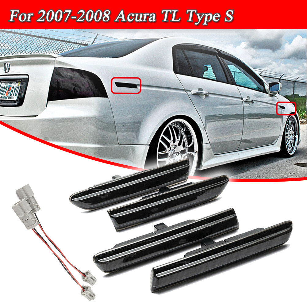 Front and rear bumper LED side marker signal light kit for 07 08 for Acura TL S model - v