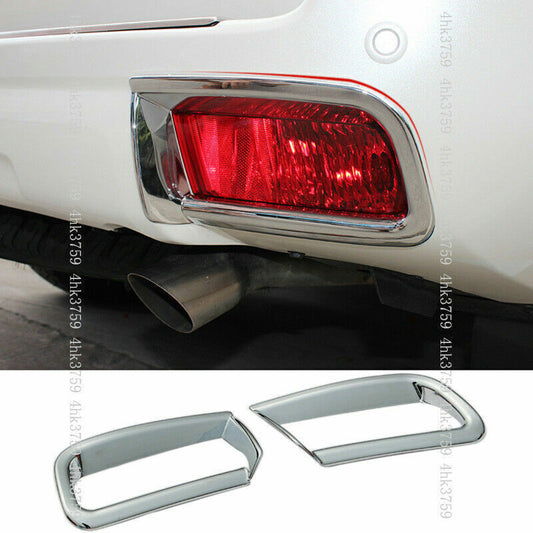 Chrome Rear Bumper Fog Light Lamp Cover Trim for Toyota Prado FJ150 2010-2017