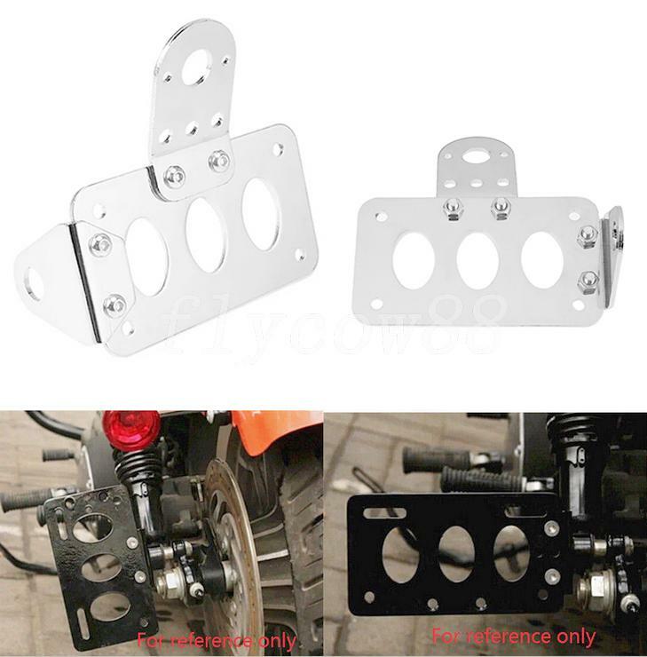 Chrome Side Mount License Plate Holder for Harley-Davidson Sportster XL 1200 883 Q
