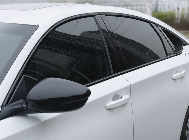 For 18-24 for Honda Accord Black Look Steel Window Frame Strip Trim Accessories Kit